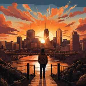 Minneapolis Animation sunset