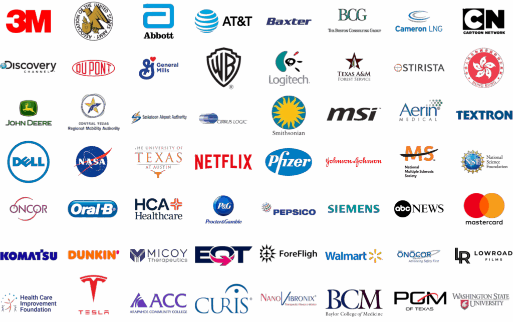 Full-Service 3D Animation Studio | 2D & 3D Animation Services 68 Clients list austin-visuals