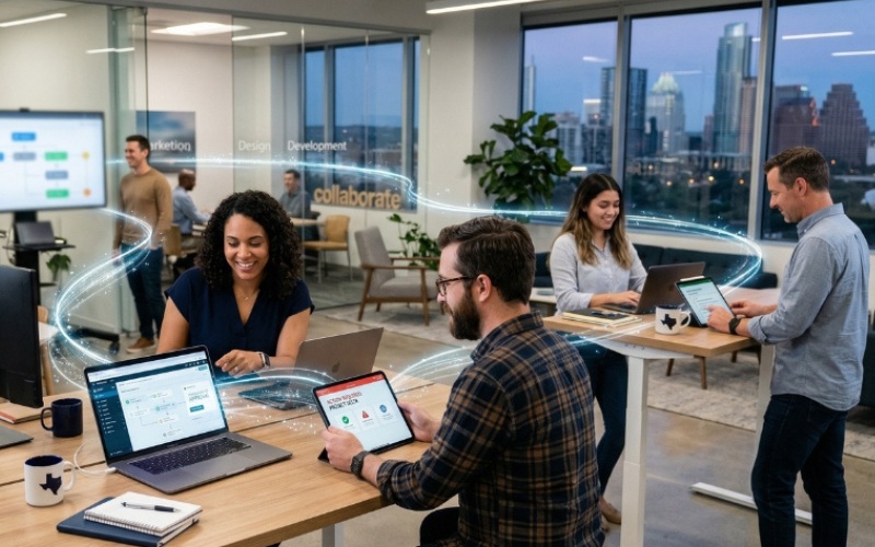 AI automation dashboard helping Austin businesses run smarter with automated workflows