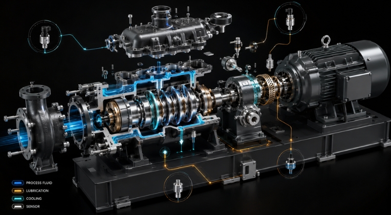 How 3D Animation Improves Manufacturing Training Effectiveness 3 3D Industrial Pump animation exploded view fluid flow visualization