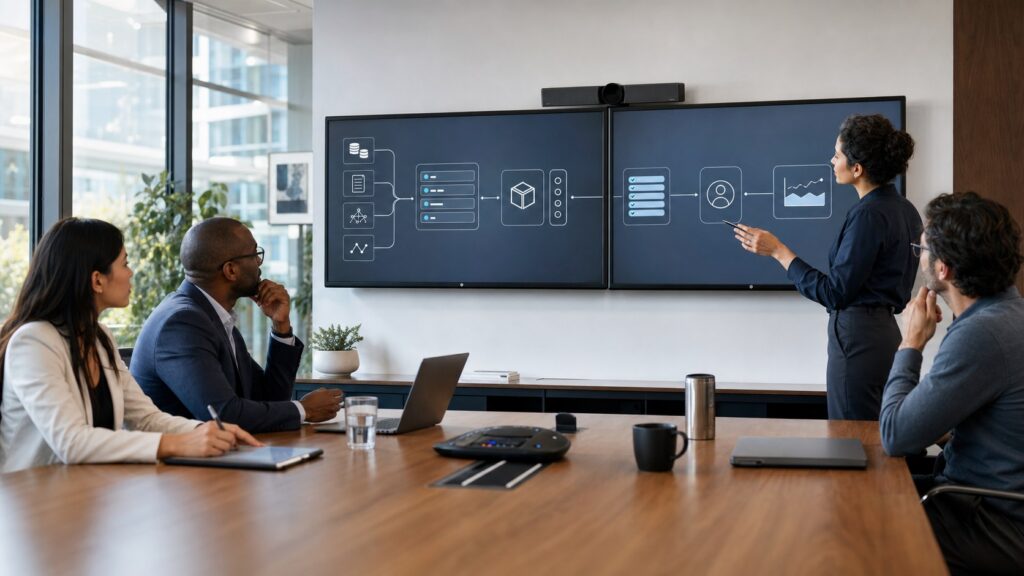 AI product explainer video reviewed by an enterprise product team