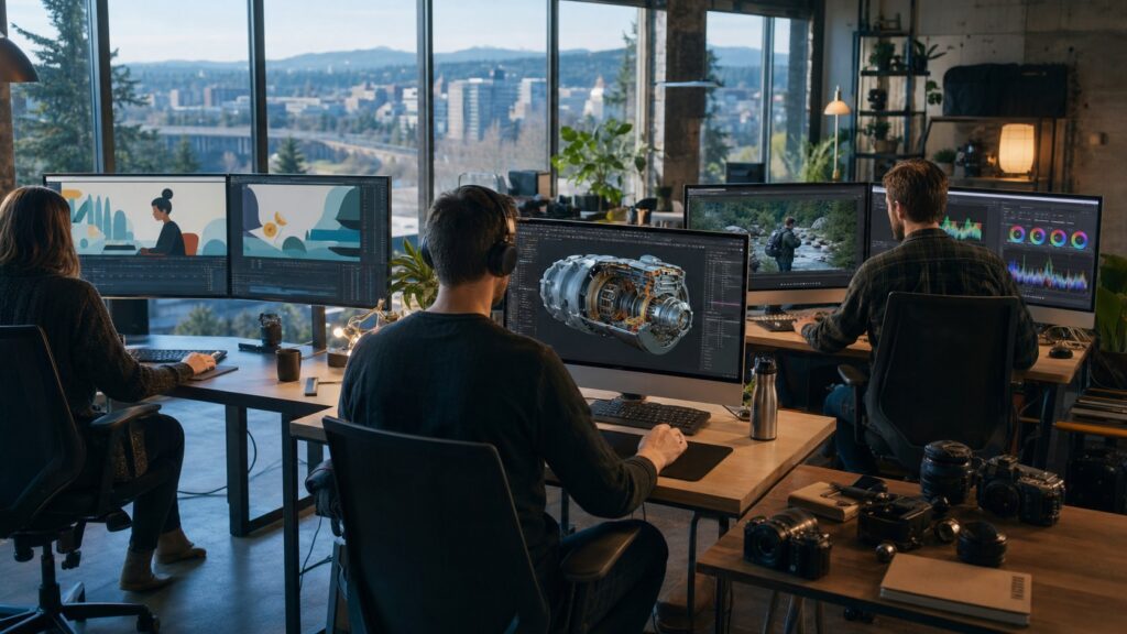 Animation studios in Spokane producing 2D motion graphics and realistic 3D animation