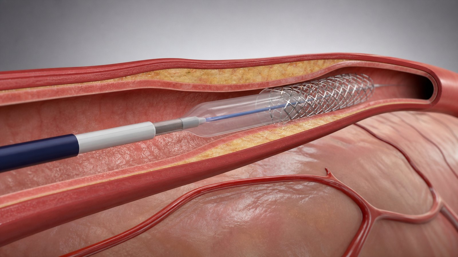 3D catheter device animation inside anatomically plausible blood vessel