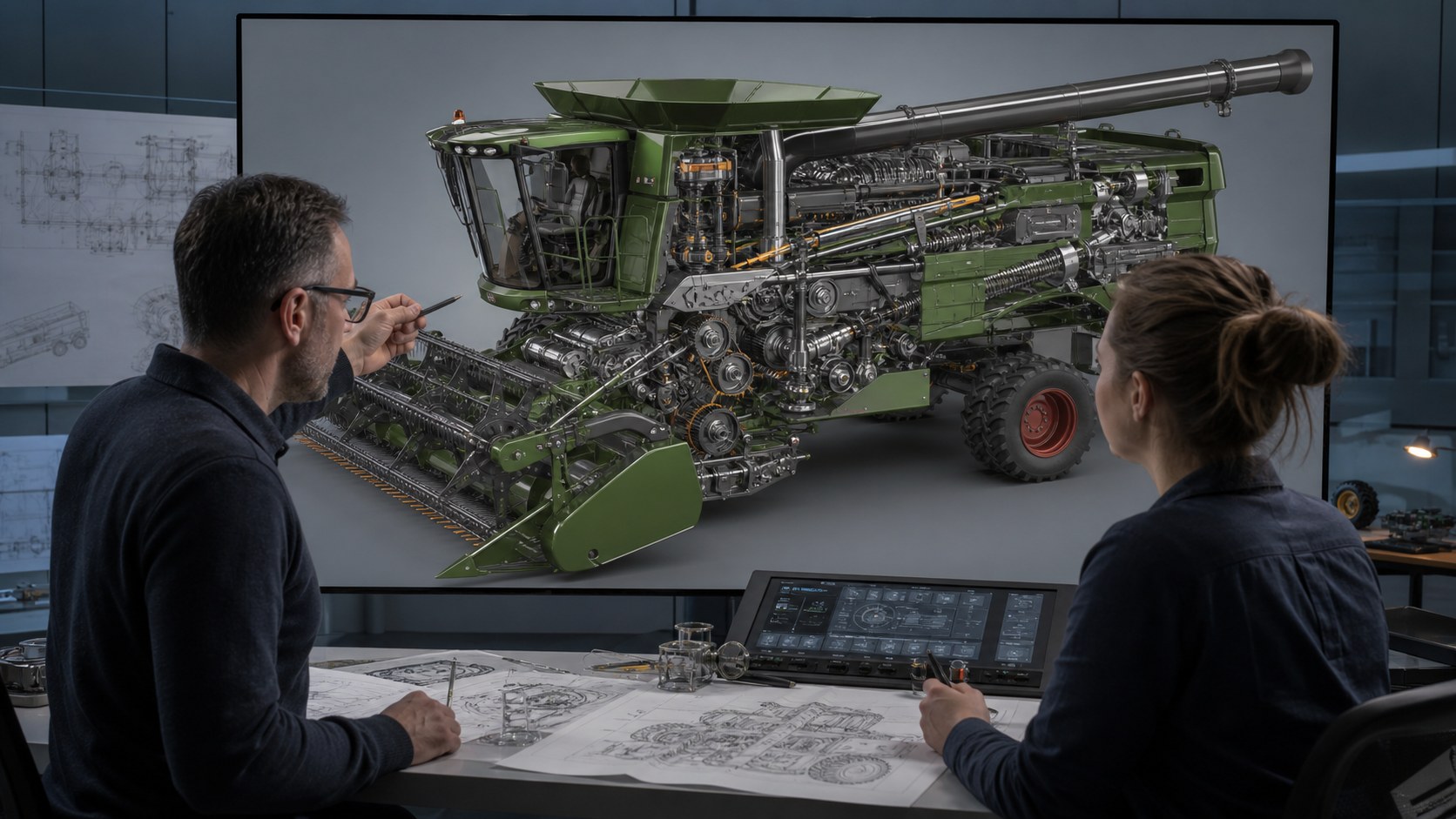 Realistic 3D agricultural equipment animation for a Des Moines manufacturing team