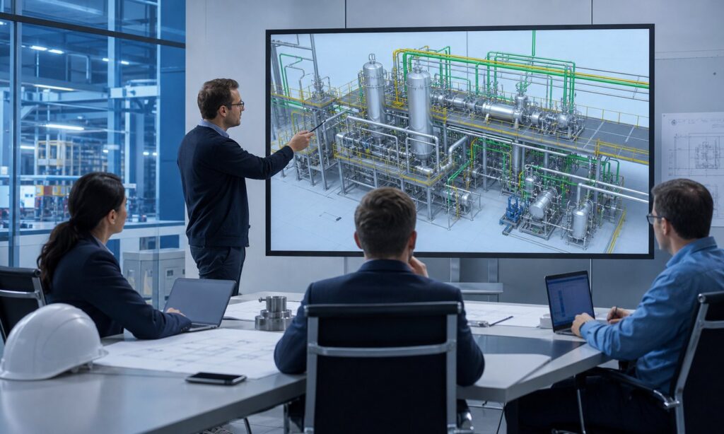 Engineering animation for process plants design review