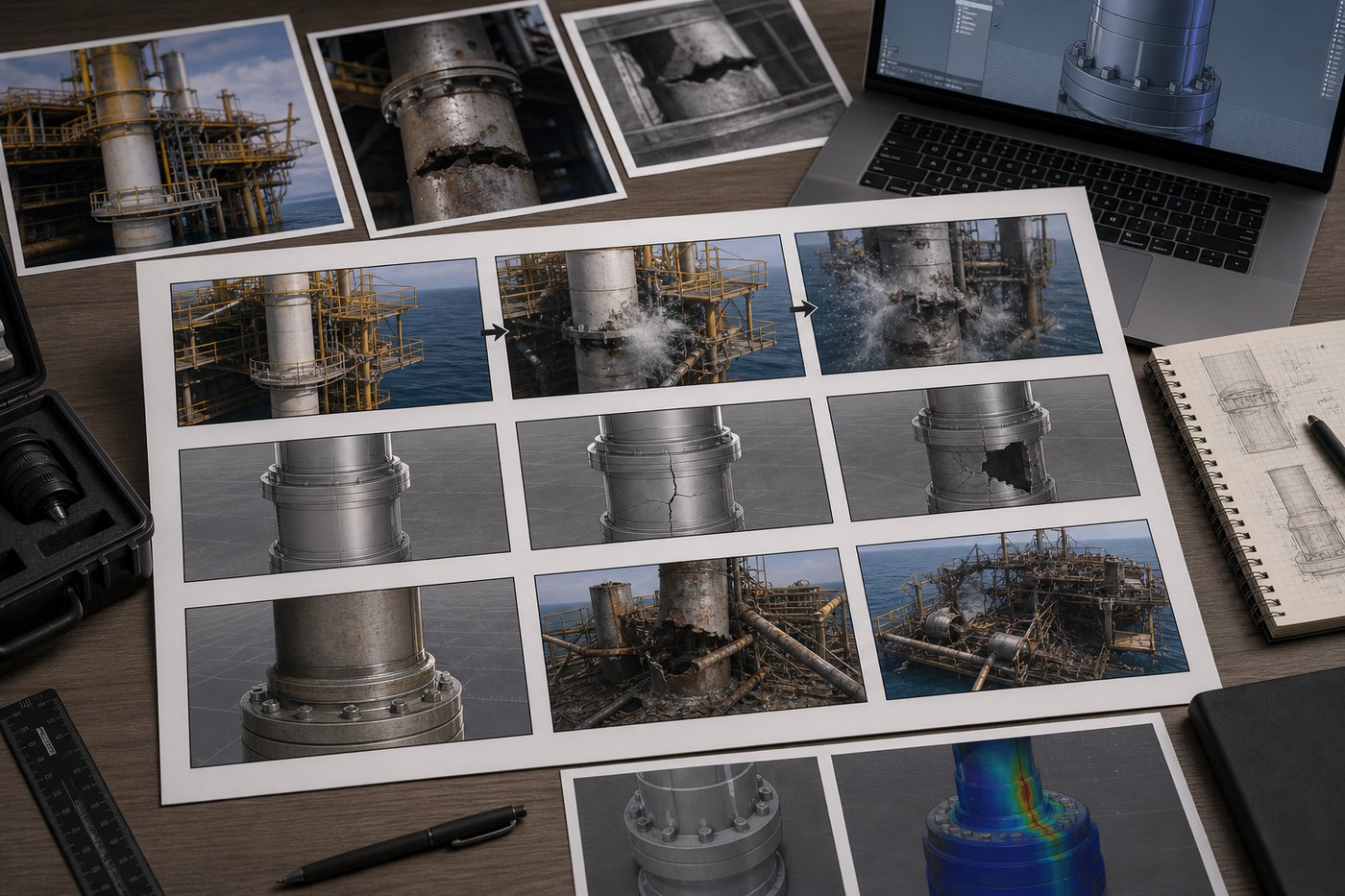 Engineering failure animation storyboard for litigation review