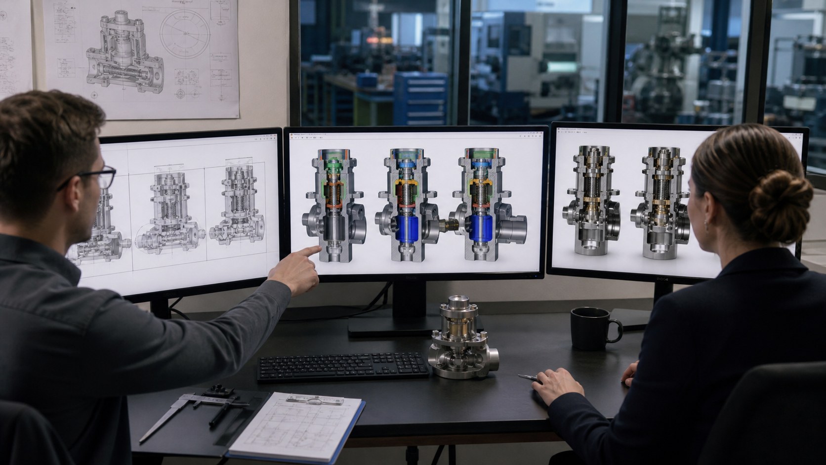 Technical 3D animation review for a Huntsville aerospace or manufacturing project