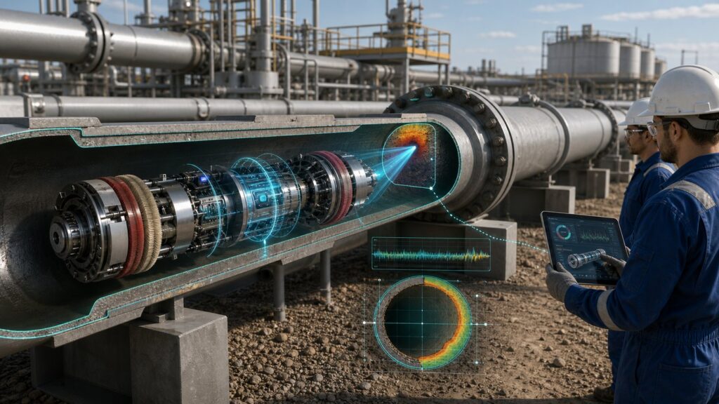 pipeline pigging inline inspection animation for operator training