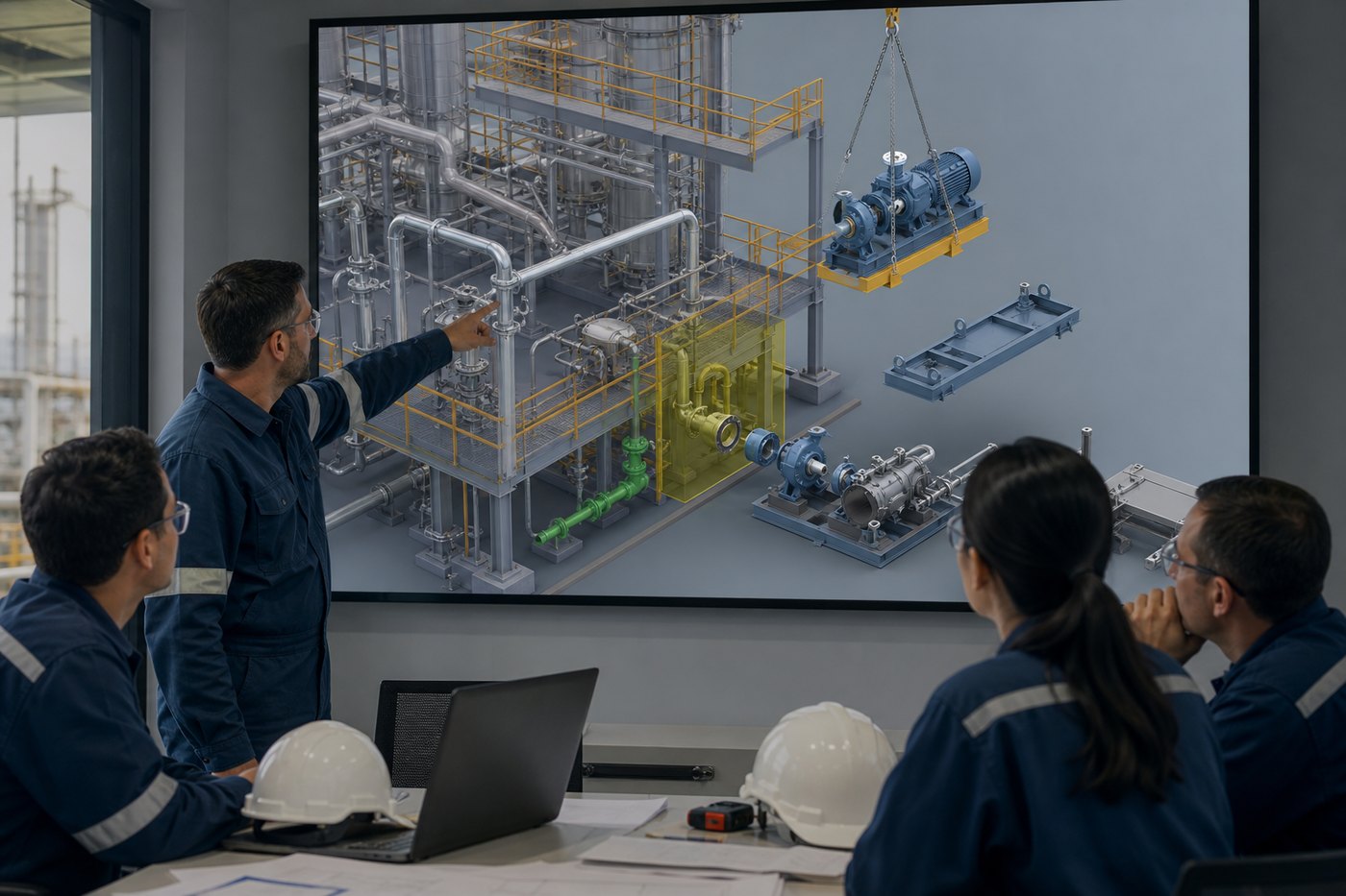 Engineering Animation for Process Plant Design and Training 6 Maintenance planning animation for process plant equipment removal