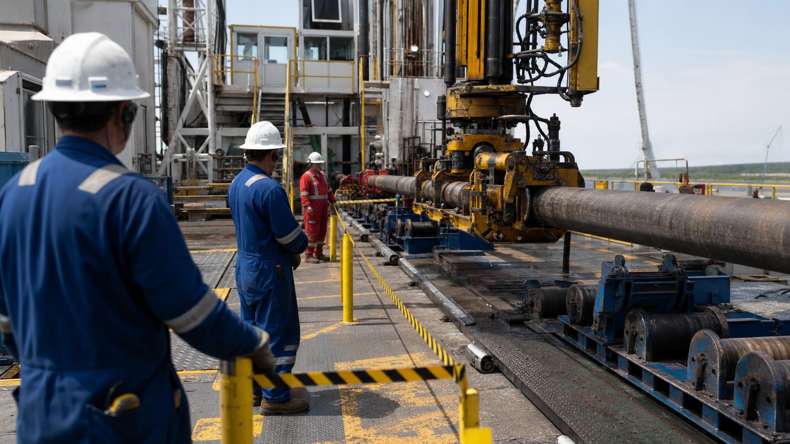 Rig crew safety training for mechanized pipe handling and exclusion zones