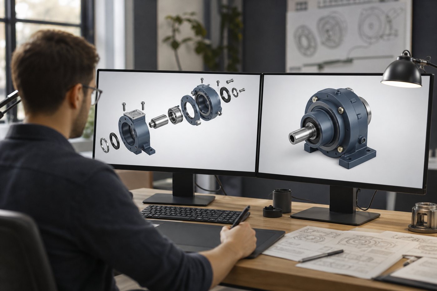 Realistic 3D animation workflow for an industrial product visualization