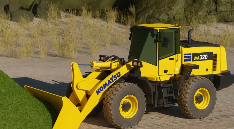 wheel loader d product animation construction equipment visualization