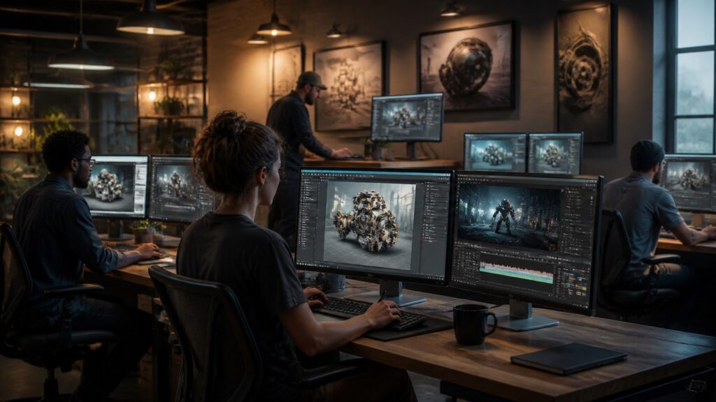 Animation studios in Rockford producing technical 3D motion graphics training and brand video