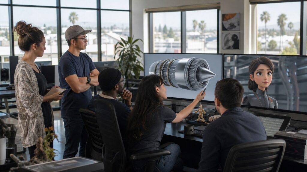 Animation studios in Torrance producing aerospace 3D animation and original character design