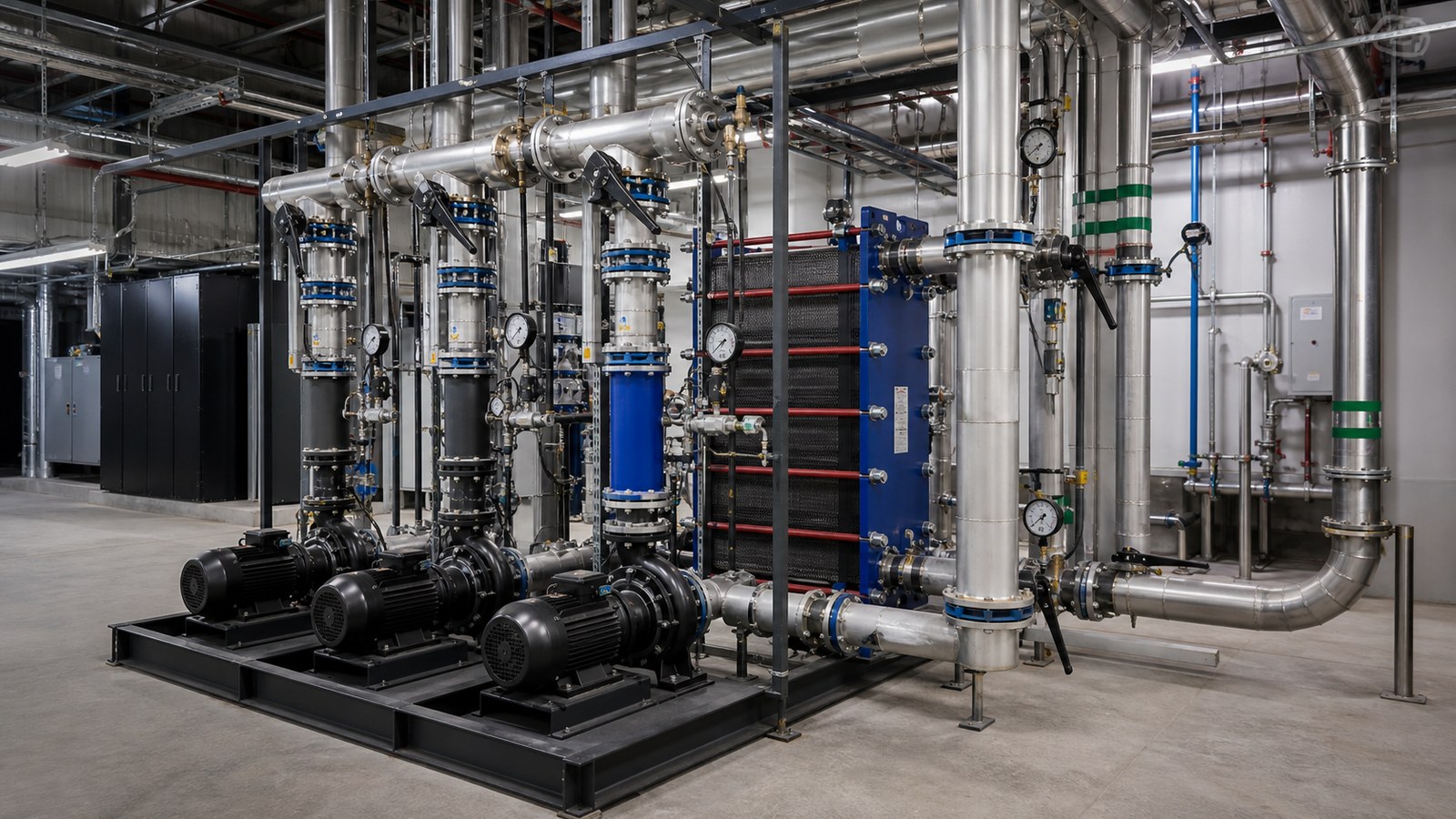 Data Center Liquid Cooling Animation for High-Density Racks 4 Coolant distribution unit animation showing pumps heat exchanger sensors valves and separate cooling loops
