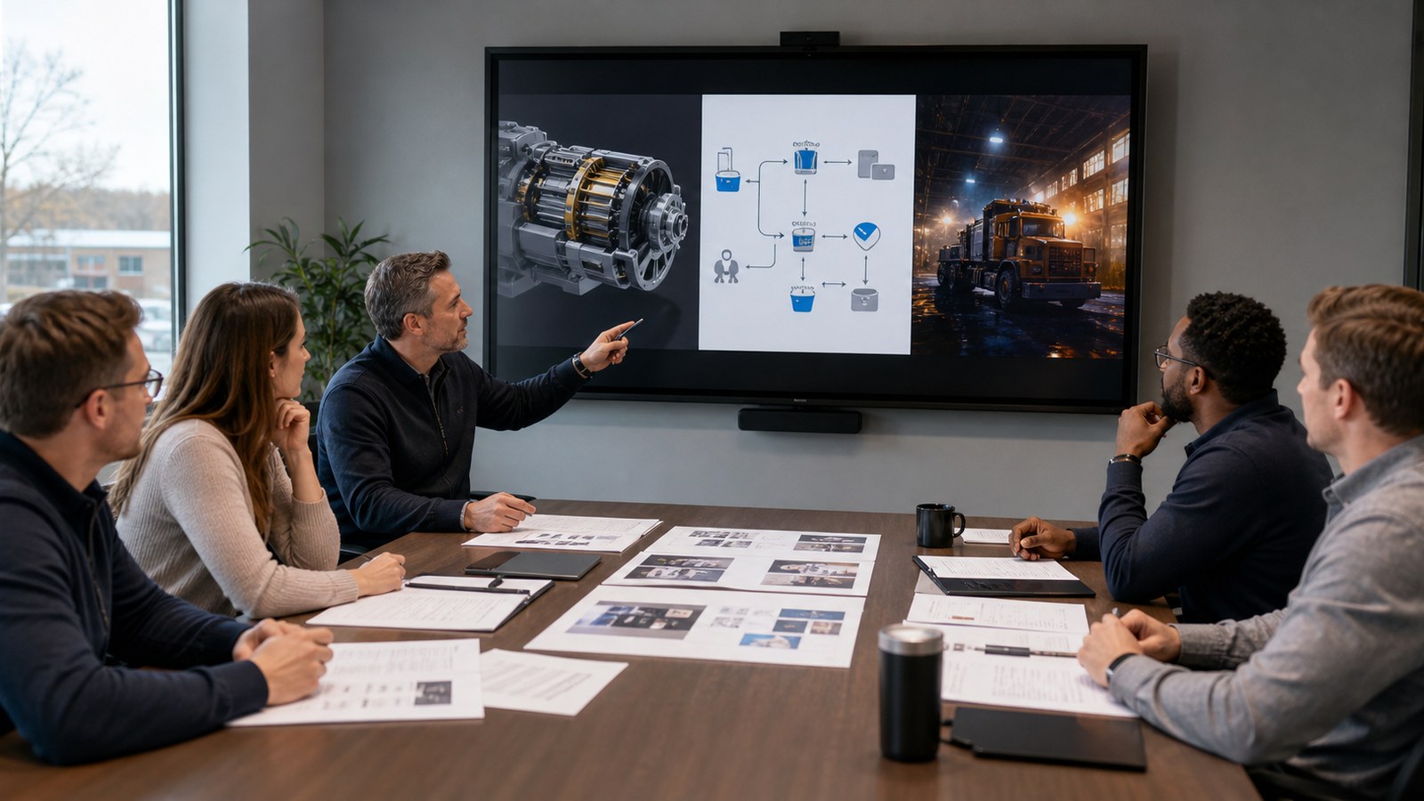 Joliet business team comparing technical 3D animation 2D explainer and cinematic brand video options