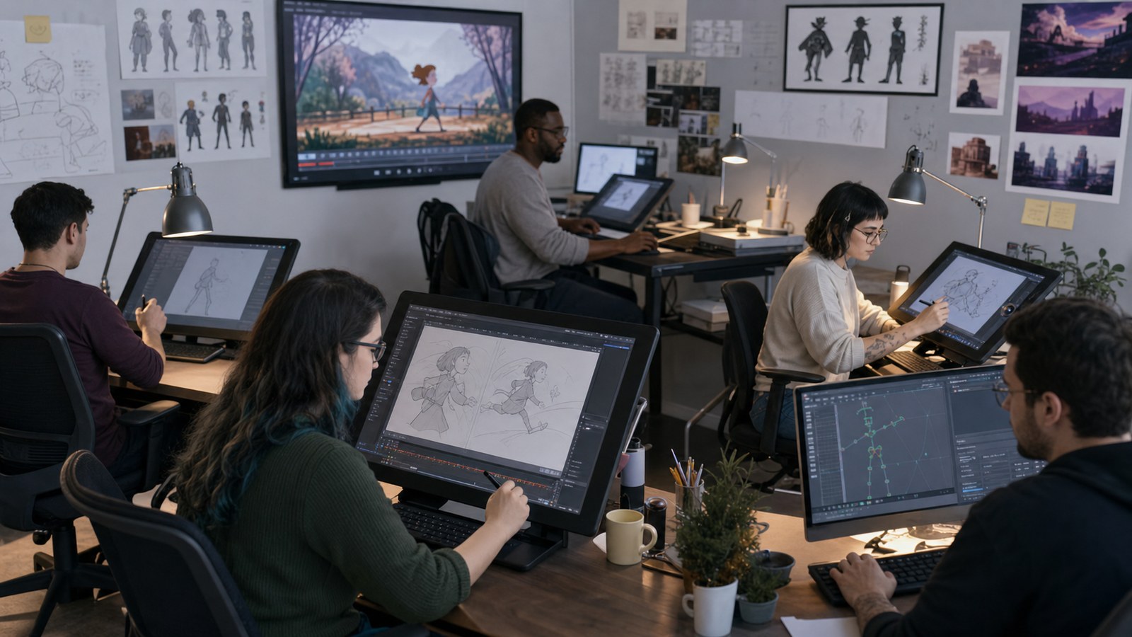 Professional Torrance animation studio where neurodiverse adult artists collaborate on original character production