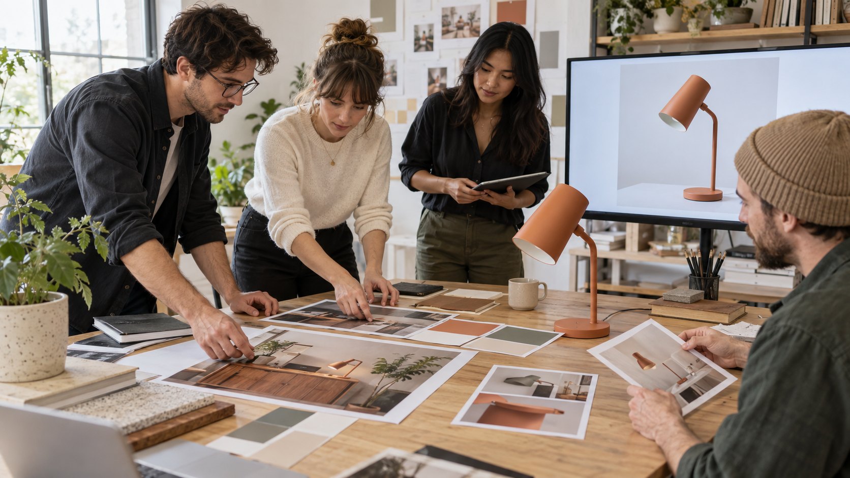 AI video marketing planning with a creative team and product references