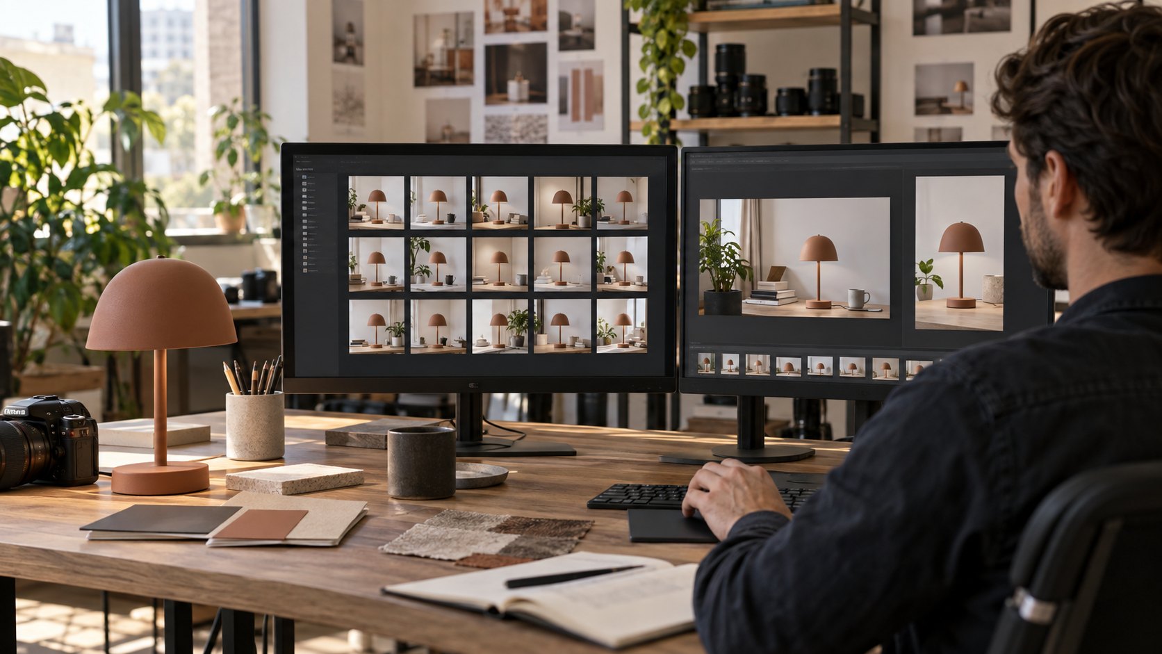 Illustrative video marketing asset library with consistent product imagery and delivery formats