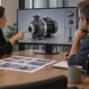 B2B Video Production Agency: A Guide for Complex Products 68 B2B video production agency planning illustrated by a fictional team reviewing a pump visualization