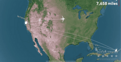 2D Motion Graphics Jet Flying Across Globe