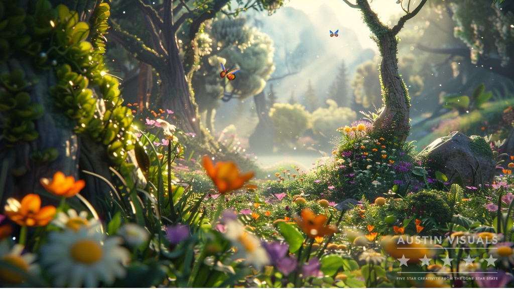 3D Environmental Animation austin Visuals-a 3d animated jungle landscape