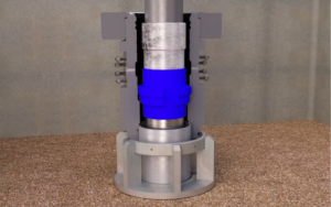 3D rendered image of a wellhead system showcasing the precise assembly process highlighting key components and their functionality