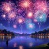Anaheim Animation - lake fireworks