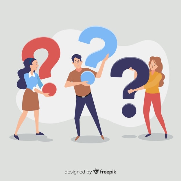People holding question marks Free Vector