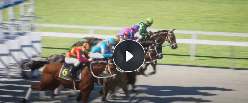 3D animated horse race video