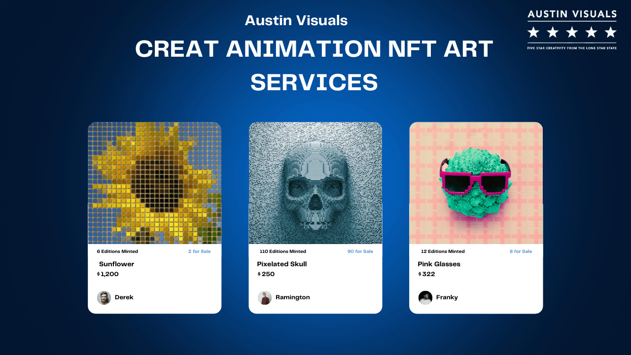How to Create Animated NFT Art ? Austin Visuals 3D