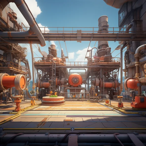 Gas turbine animation