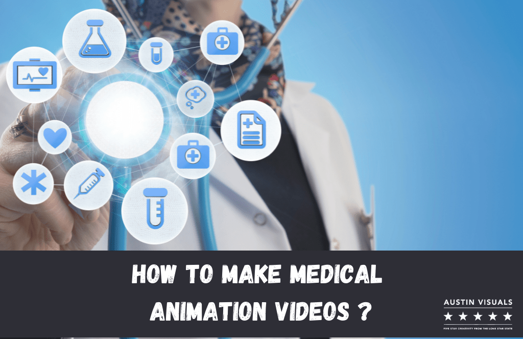MEDICAL ANIMATION SERVICES showing a doctor digitally doing a medical check up video using a stethoscope