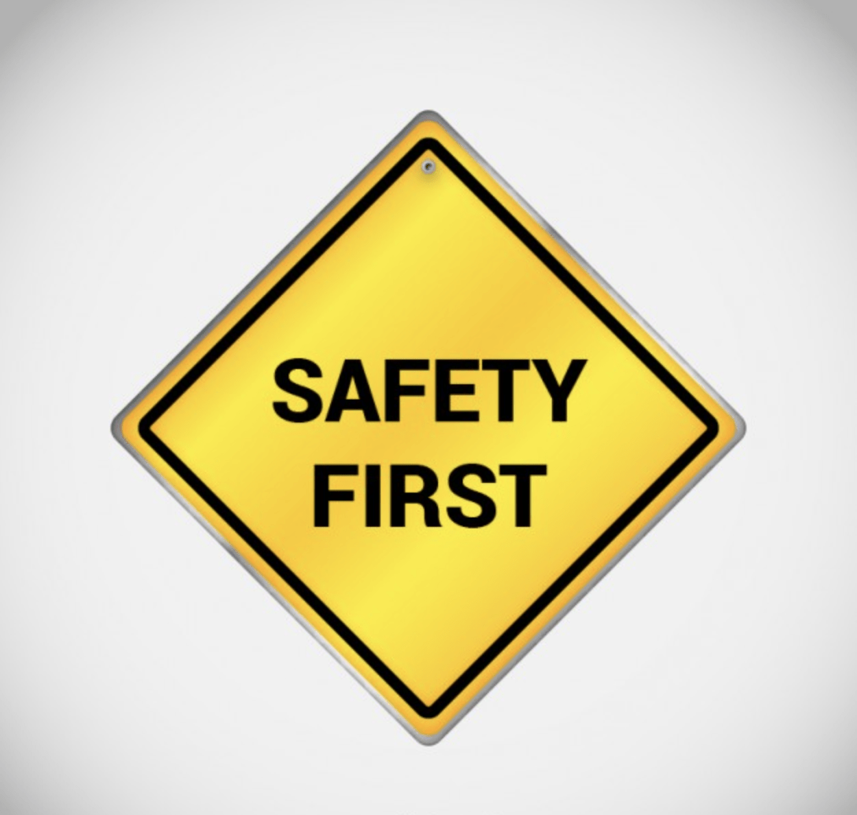 Animated safety training video showing the sign safety first