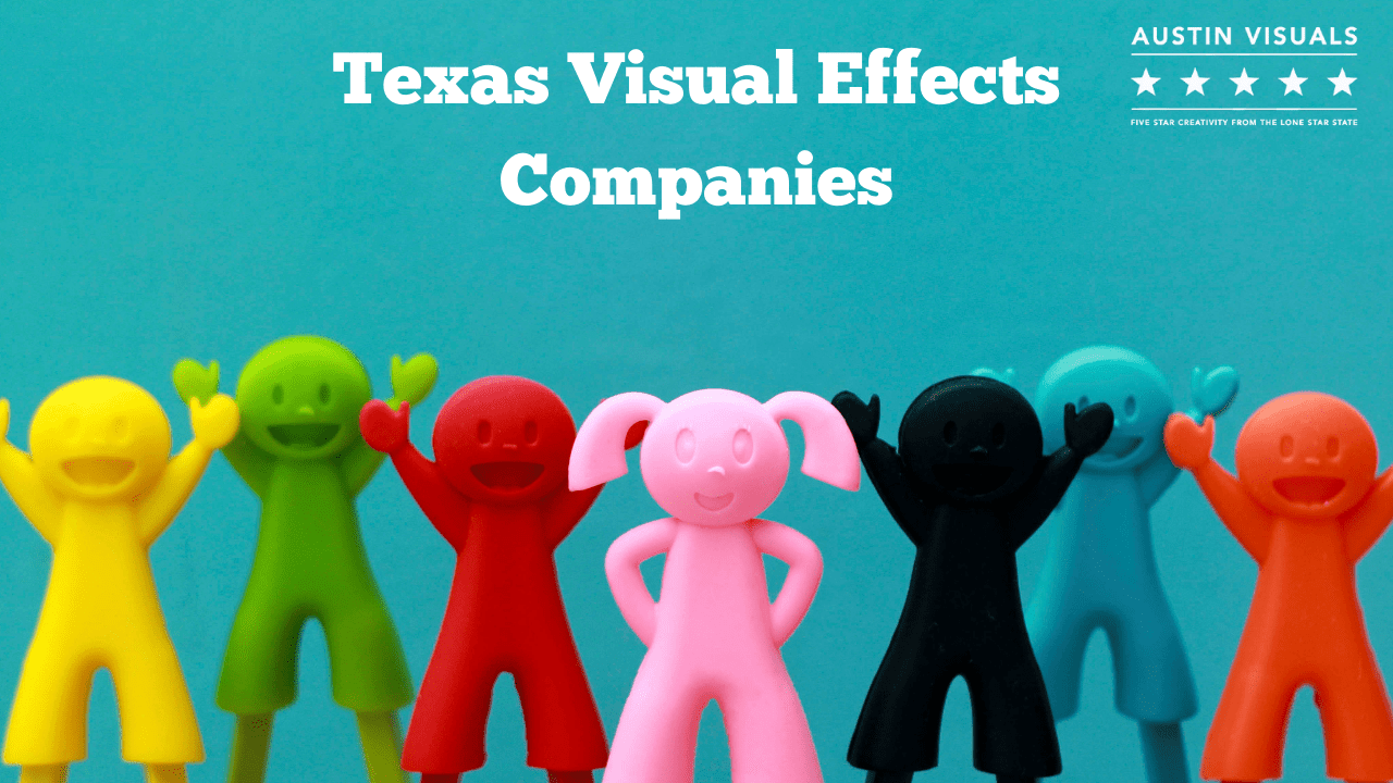Texas Visual Effects Companies presenting 3d animated character designs shown in different colors