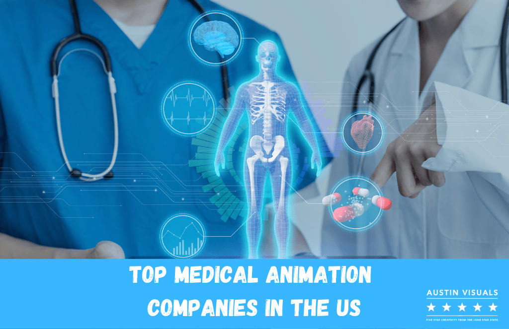 Top Medical Animation Companies in The US highlighting the digital production process of 2 doctors in their medical field