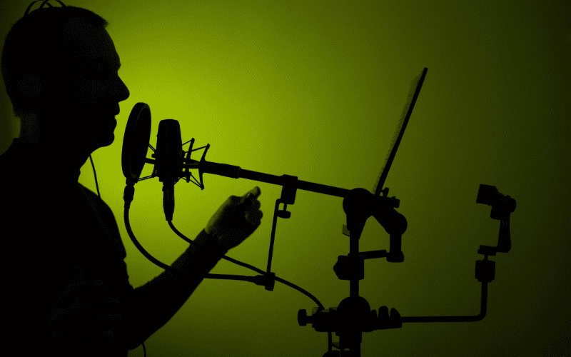 Voiceover recording for animated video ad production