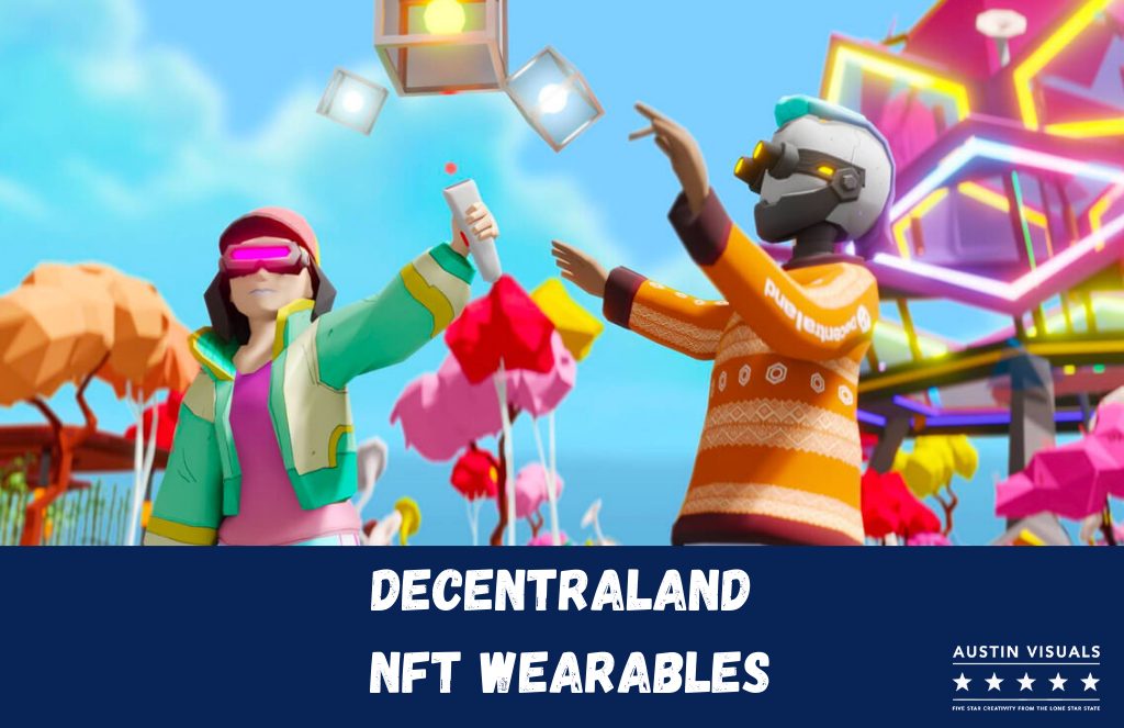 Decentraland NFT Wearables advertisement video promoting the designs of the wearables
