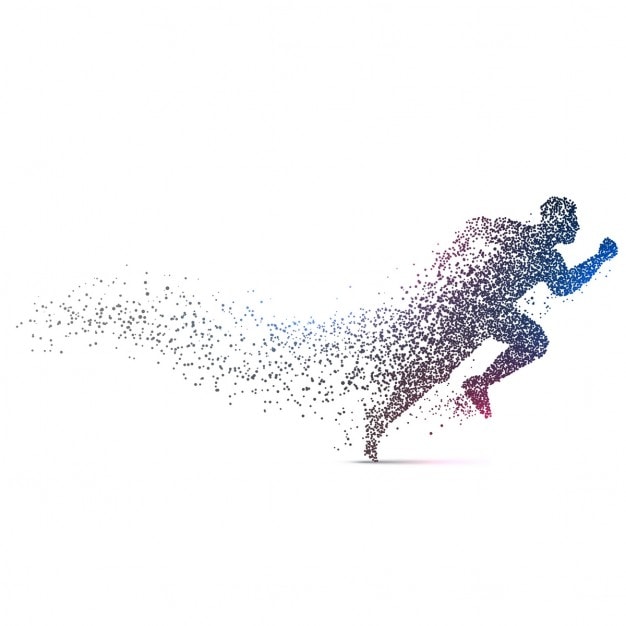 Background with a person running Free Vector