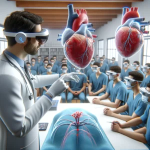 doctor teaching students vision pro augmented reality learning