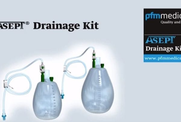 Glass bottle - Plastic medical 3d device used for draining
