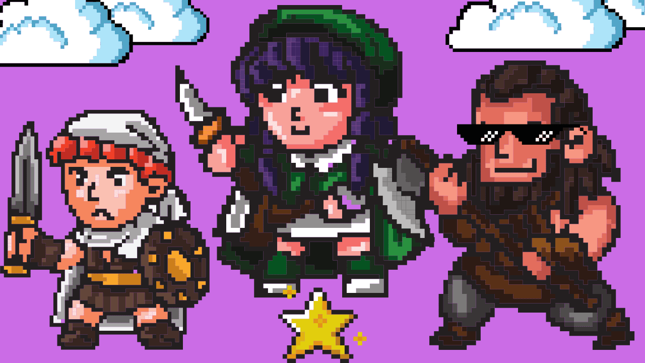 design the best pixel art anime characters for you