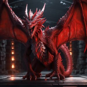 Red Dragon in 3d Animation